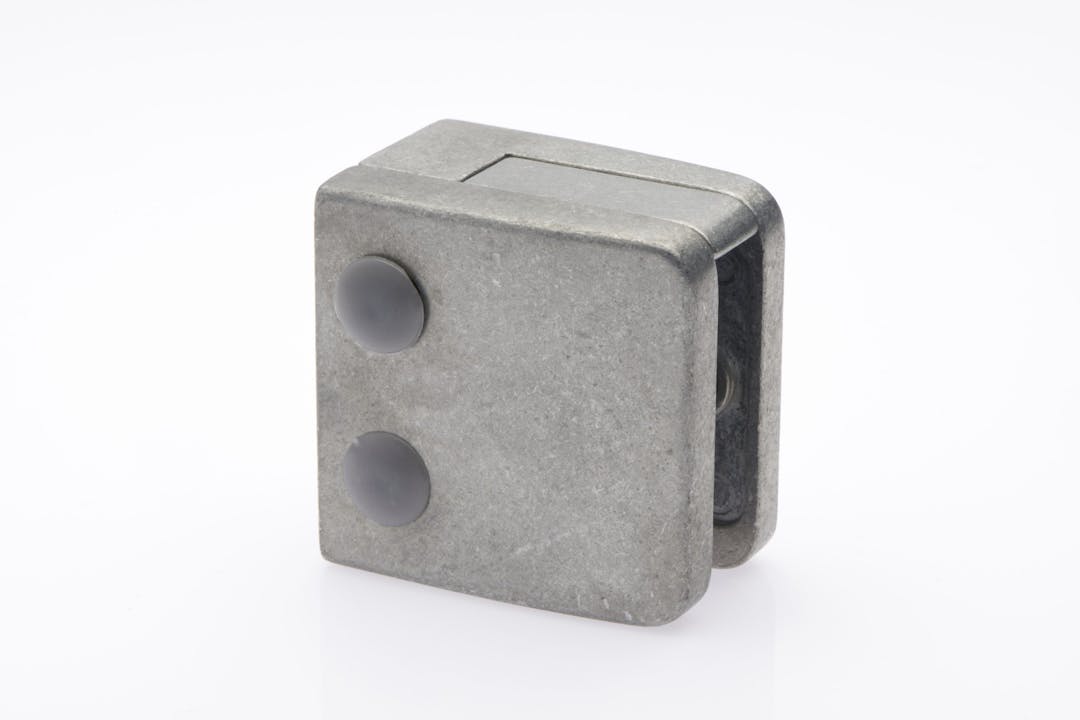 Small Flat-backed Square Glass Clamp